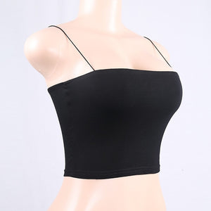 Shoulder Strap Vest Crop Top Women Summer Wrapped Chest Sexy Backless Chest Slim Camisole Tops FYFLY16