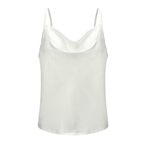 Women Cothes Women's Sexy U-Neck Chiffon Loose Sleeveless Tank Top 4 Colour Underwear Women Streetwear Summer Top